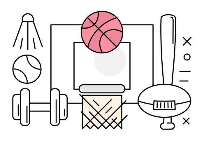 Free Linear Sports Icons vector