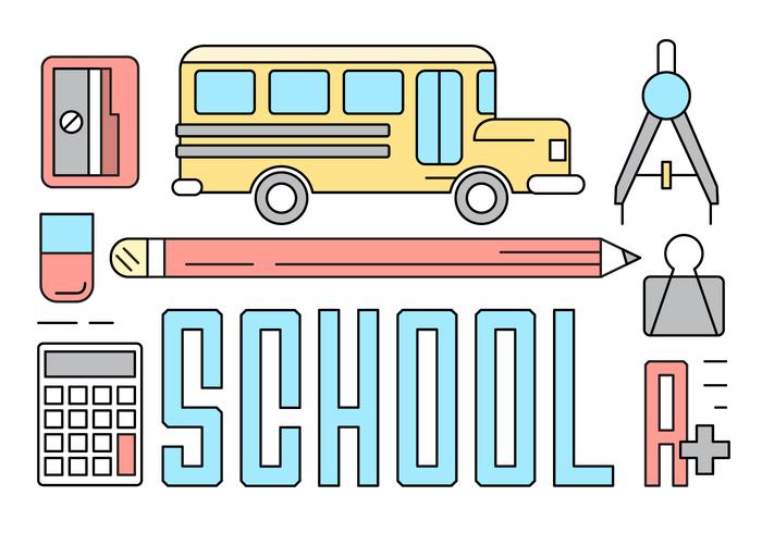 School Icons vector