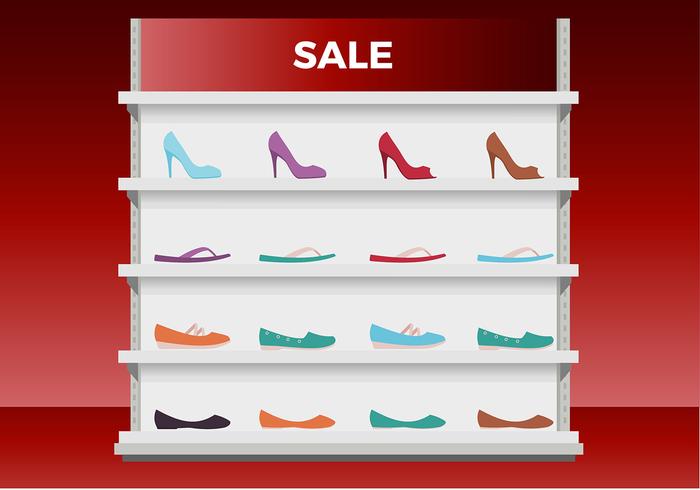 Ladies Shoes Display Free Vector