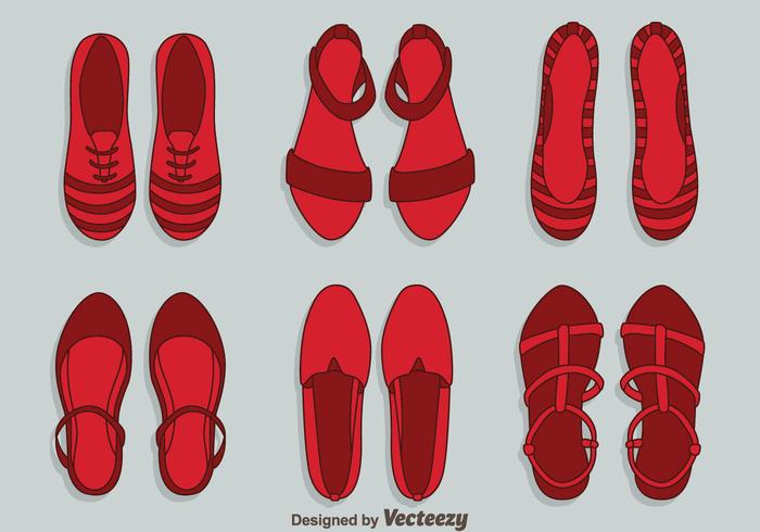 Ruby Slippers Woman Shoes Vector