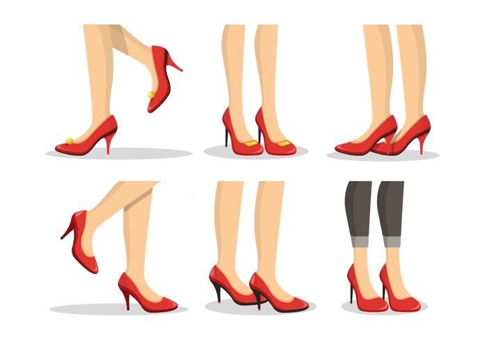 Ruby Slippers Collection Vector Illustration