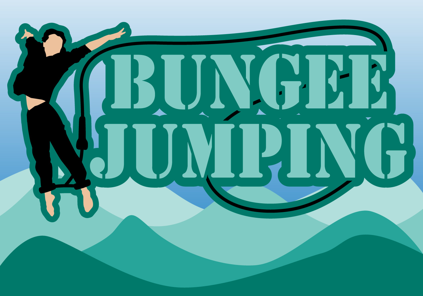 Bungee Jumping 155903 Vector Art at Vecteezy