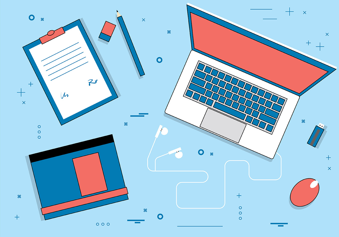 Free Flat Vector Desktop Illustration 155920 Vector Art at Vecteezy