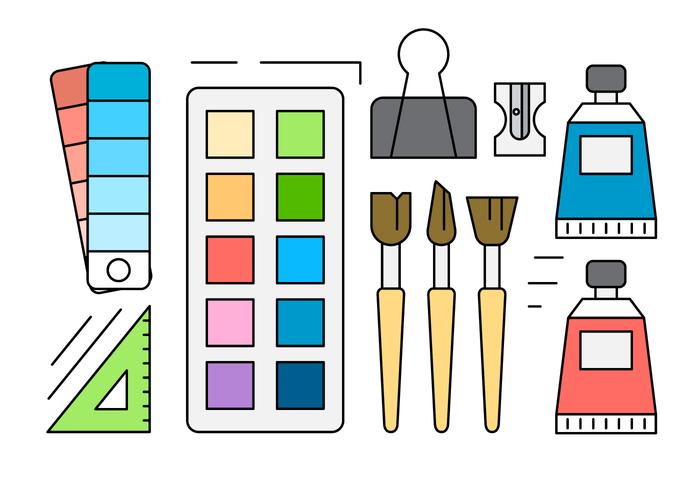Linear Painting Vector Elements