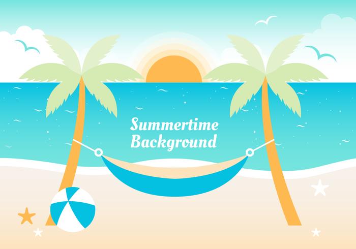 Free Flat Summer Vector Background