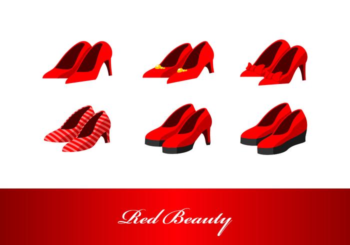 Belleza Roja Tacones Altos Vector Libre