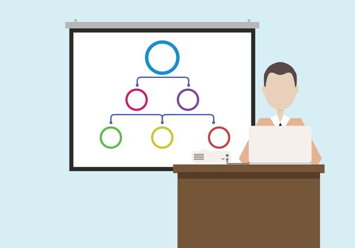 Man Doing Presentation Vector Man Doing Presentation Vector