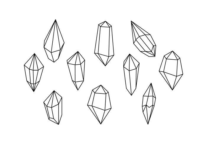 Libere la forma de la línea de la forma de los cristales vector