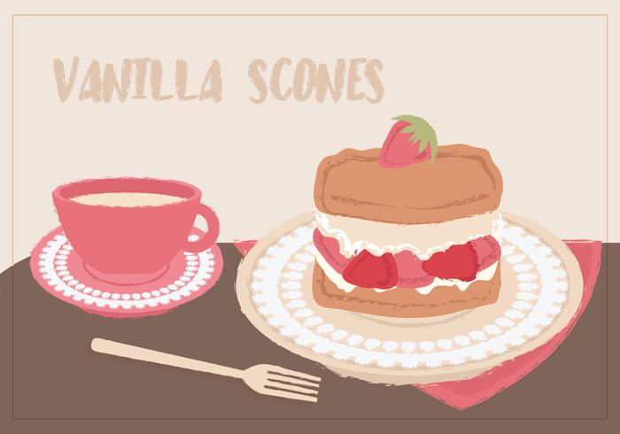 Vector mano dibujada Scone ilustración