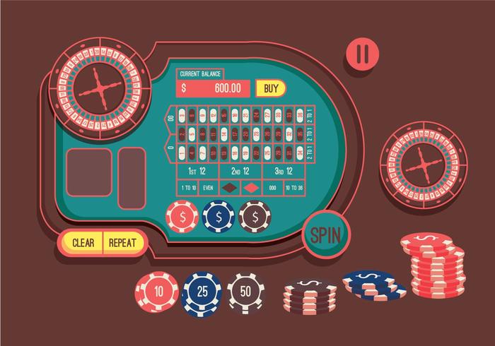 Vector de mesa de ruleta