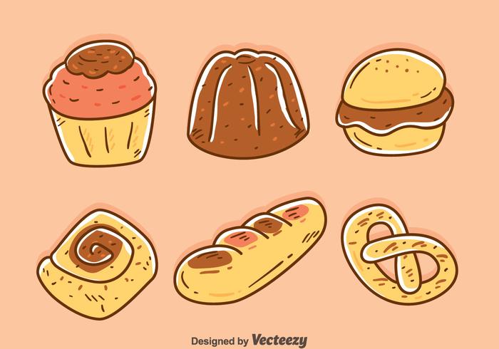 Hand Drawn Bakery And Cake Vectors