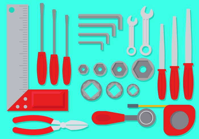 Set Of Working Tools vector