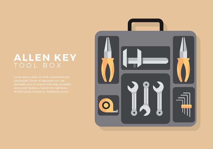 Allen Key Tool Box Free Vector