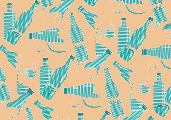 Broken Bottle Pattern Polkadot Vector