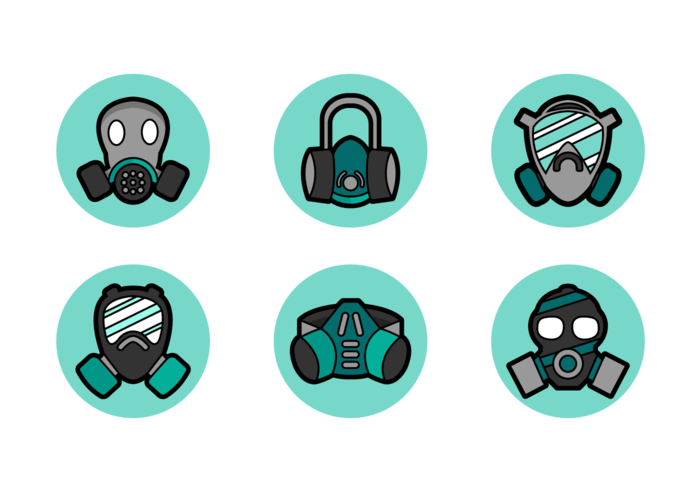 Respirator mask free vector pack Respirator mask free vector pack