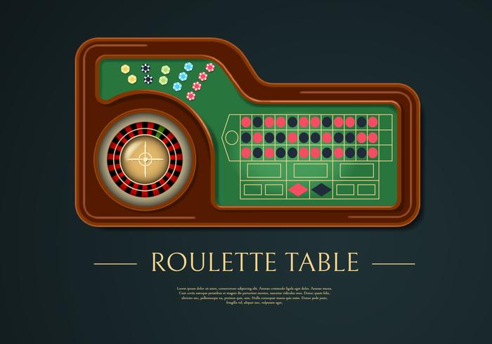 Realistic Roulette Table Vector Illustration