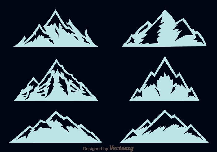 Matterhorn Mountain Icons Vector