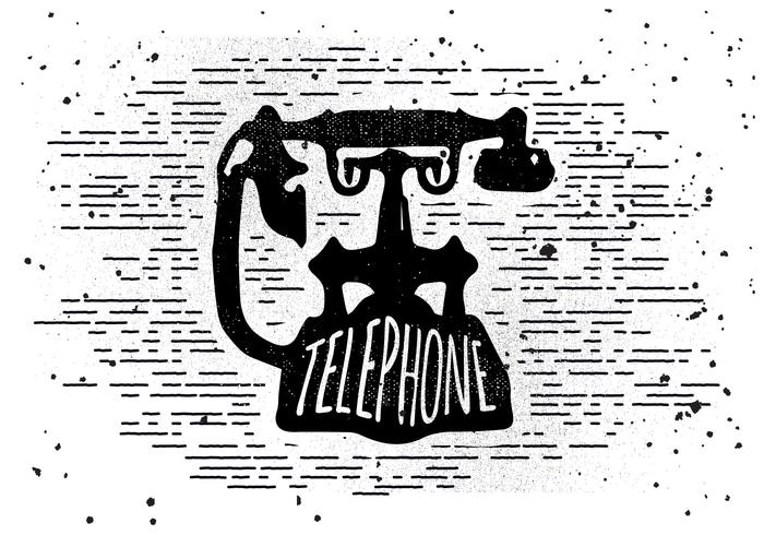 Libre Vintage Teléfono Vector Ilustración