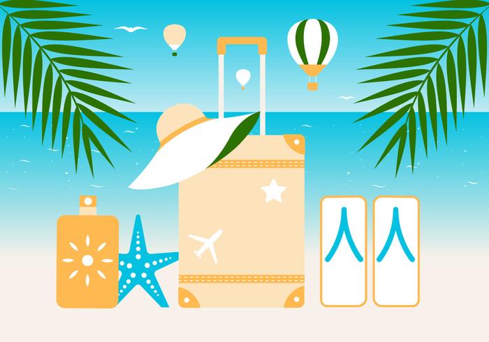 Free Summer Elements Vector Background