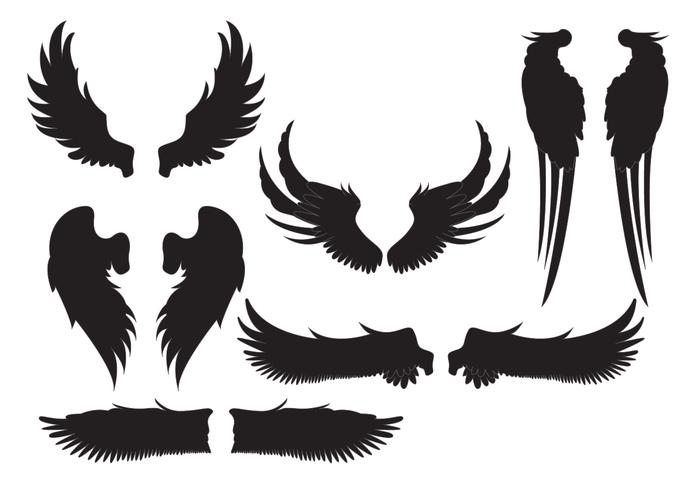 Download Silhouette Angel Wings - Download Free Vector Art, Stock ...