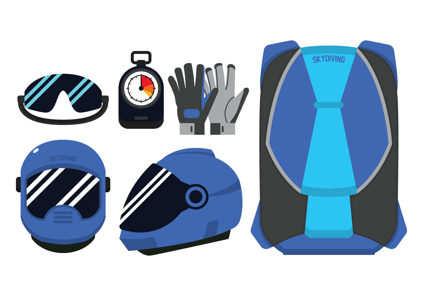 Skydiving vector set 156190 Vector Art at Vecteezy