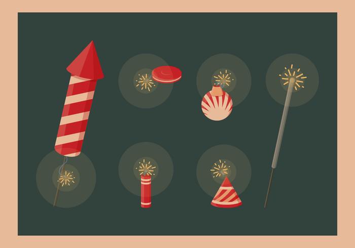 Diwali Crackers Vector Collection