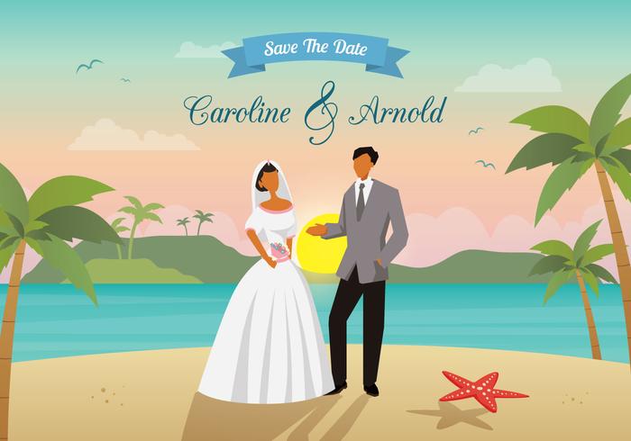 Beach Wedding Vector