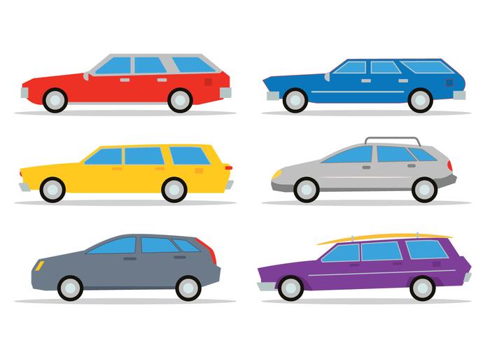 Station Wagon Vector Set