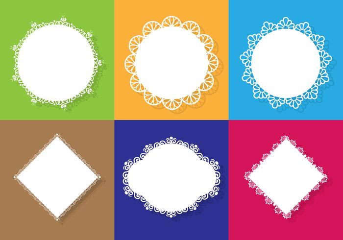 White Eyelet Scallop  vector