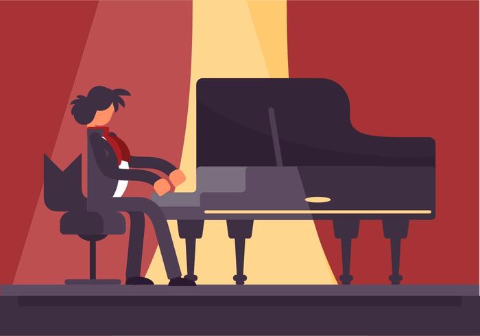 Ilustración de Beethoven vector