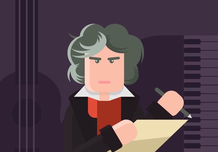 Ilustración de Beethoven vector