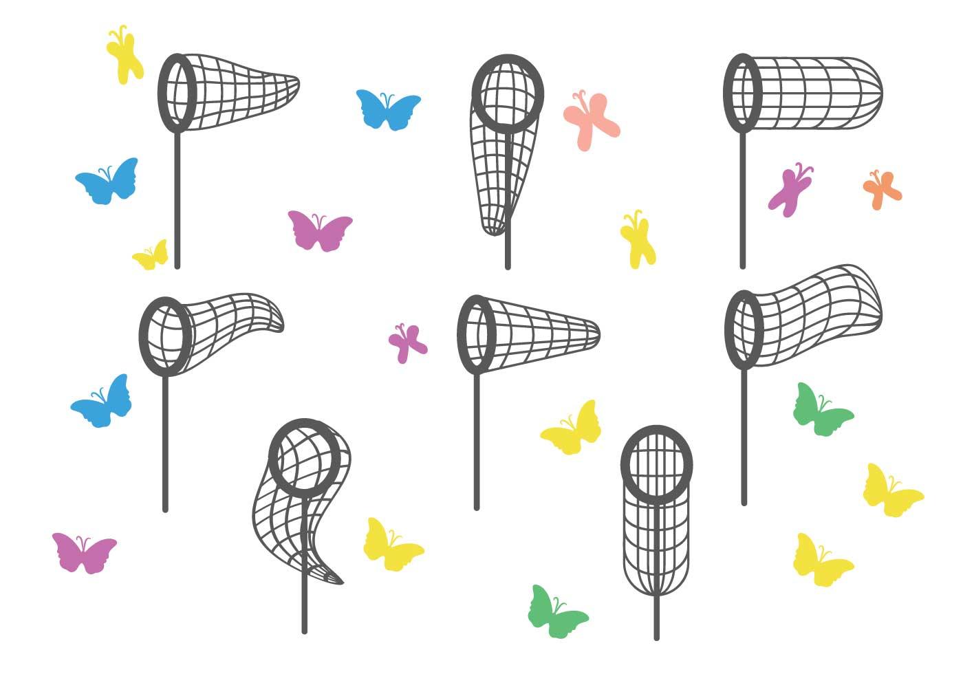 Butterfly net vector set 156308 Vector Art at Vecteezy