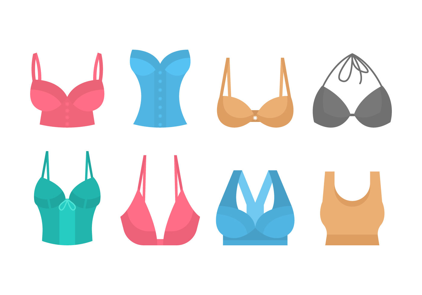 Bra lingerie icon simple style Royalty Free Vector Image