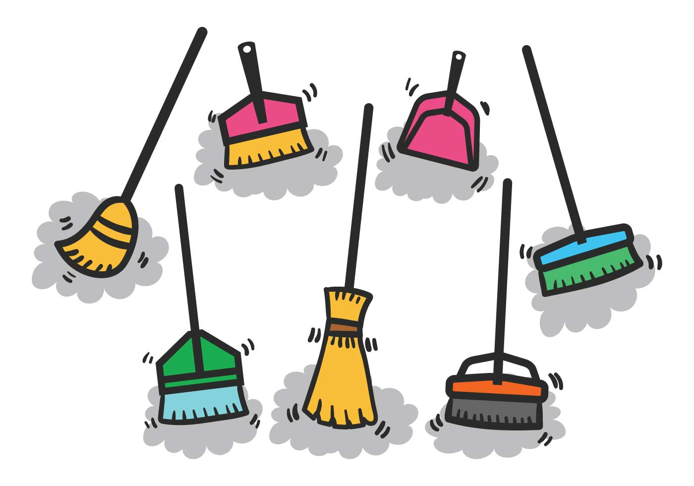 Sweep vector set 156313 Vector Art at Vecteezy