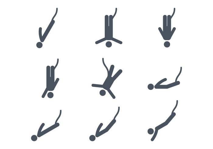 Bungee Jumping Icons vector