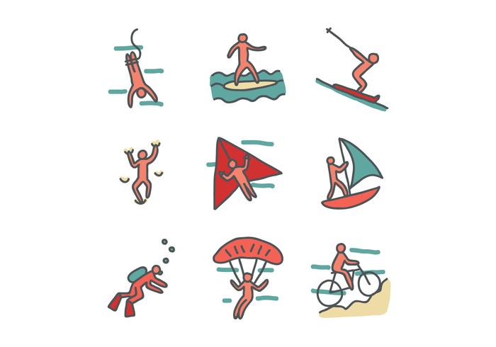 Extreme Sports Icons vector