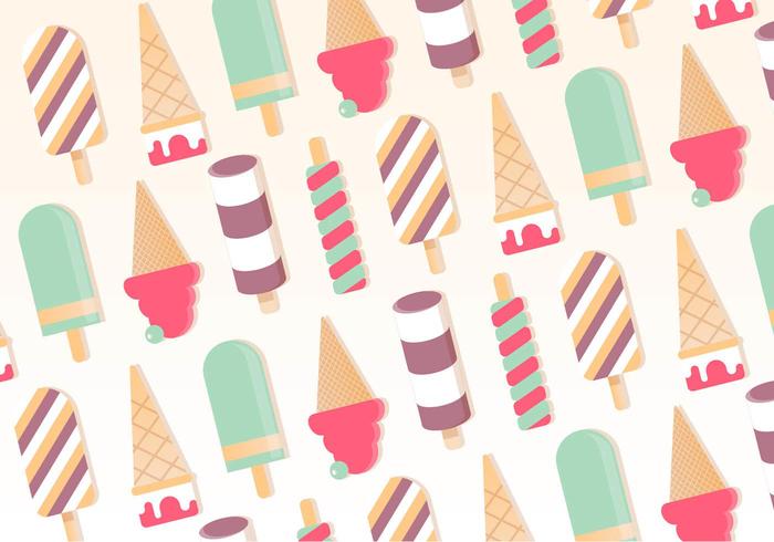 Fondo de patrón de helado de vectores gratis