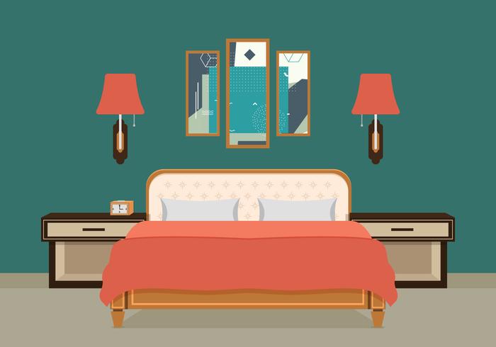 Dormitorio Vector Ilustración