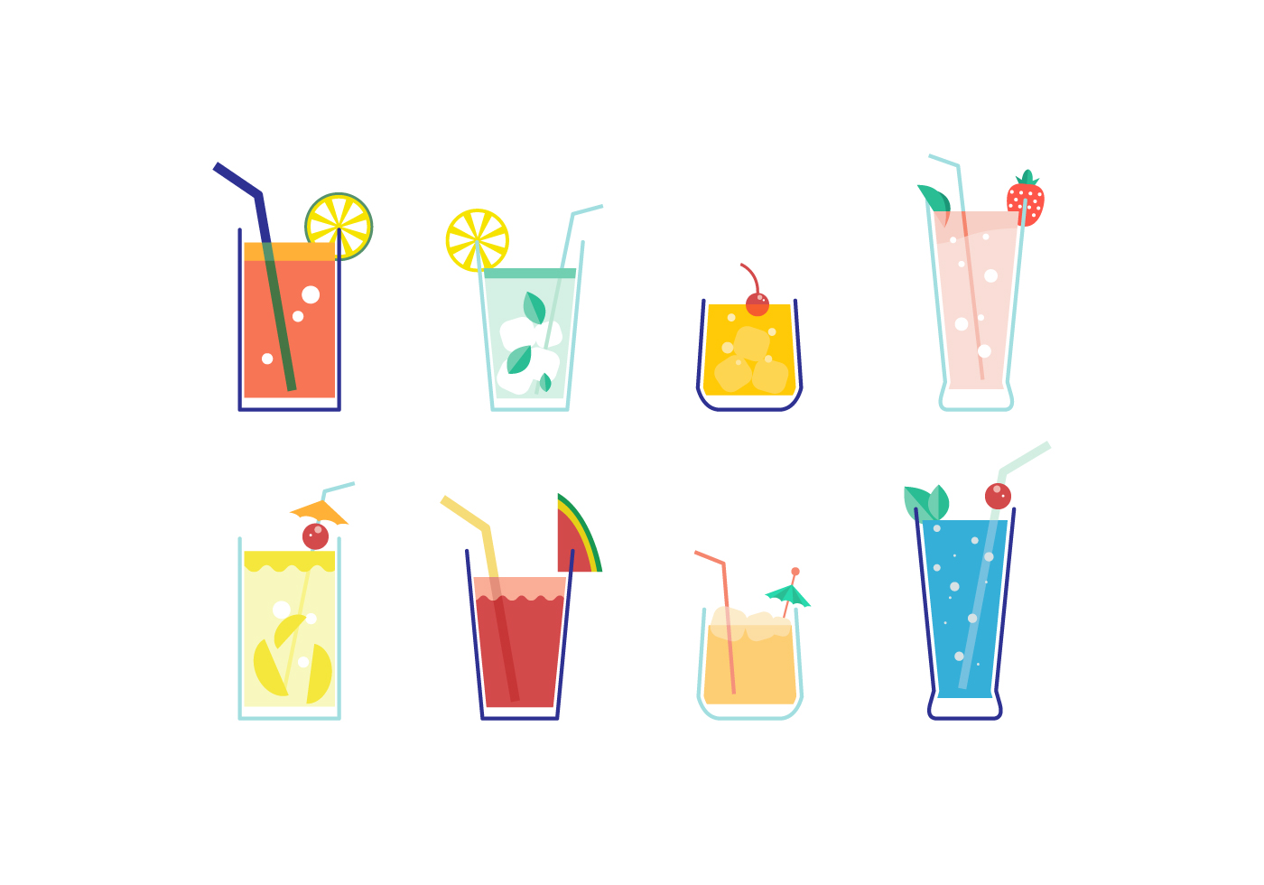 Download Free Mocktail Vector Collection - Download Free Vectors ...