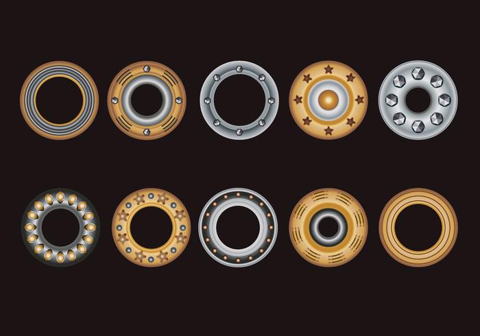 Set Eyelets, Flat Washer and Grommets vector