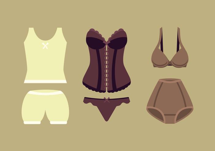Retro Woman Underwear vector