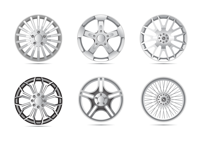 Shiny Alloy Wheels Vector