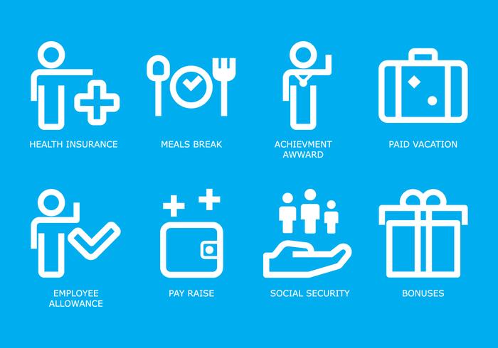 Benefit Icon Set vector