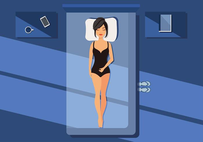 Mujer durmiendo en Bustier vector libre