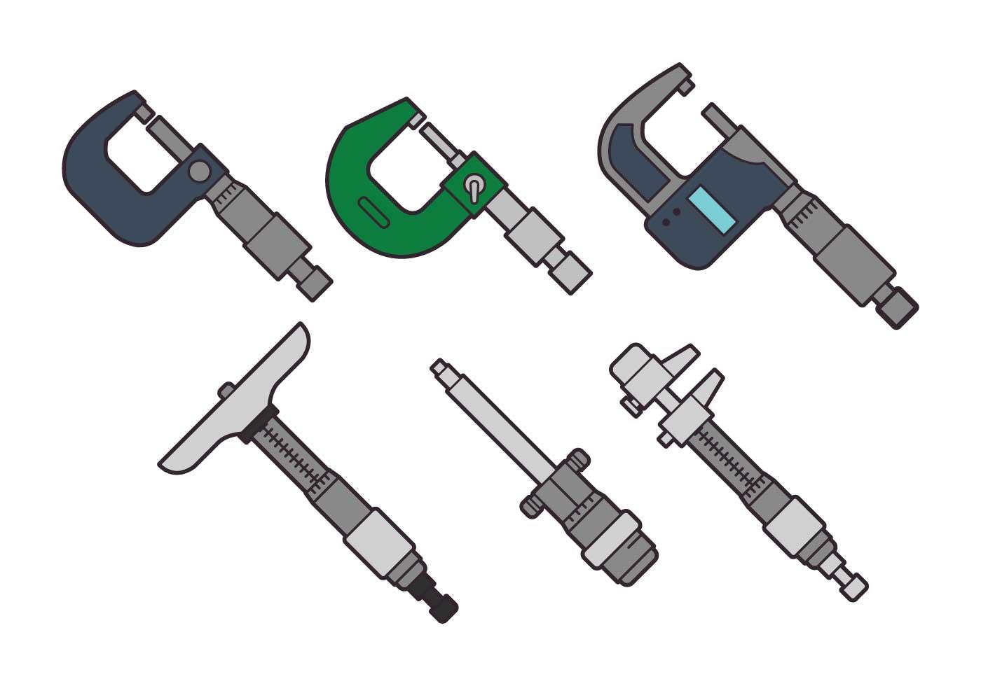 Micrometer vector set 156559 Vector Art at Vecteezy