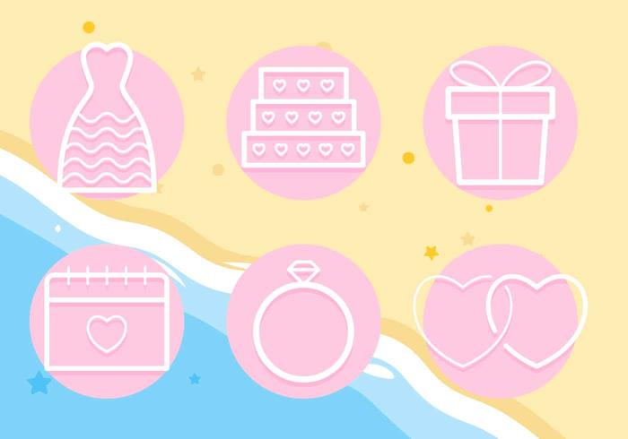 Free Outstanding Beach Wedding Vectors Free Outstanding Beach Wedding Vectors