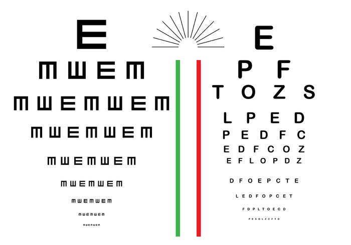 Vector de prueba del ojo