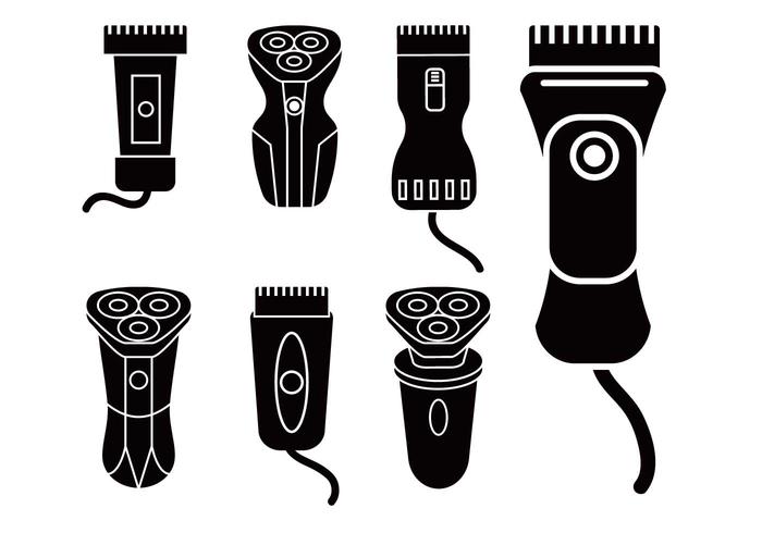 Shaver conjunto de iconos de vectores