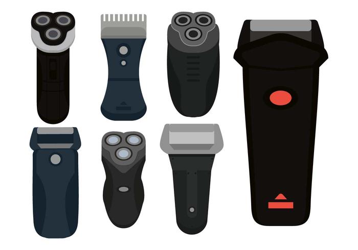 Shaver vector icon set