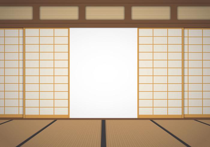 Illustration of Dojo Room  vector